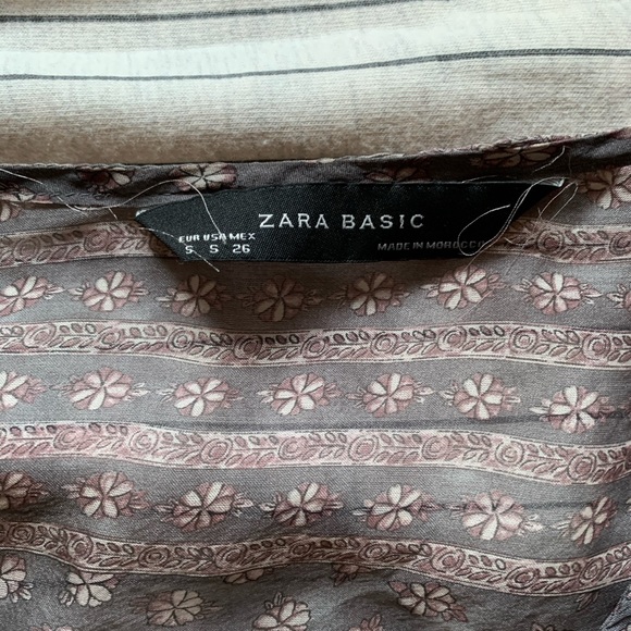 2/$25 Zara Grey Silk Blouse S - Picture 2 of 8